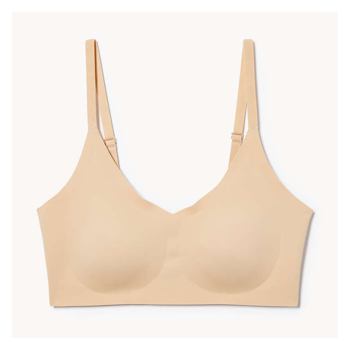 Women's No Show V-Neck Bralette - Desert Sand